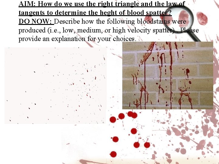 AIM: How do we use the right triangle and the law of tangents to