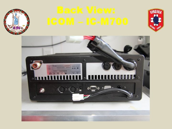 Back View: ICOM – IC-M 700 