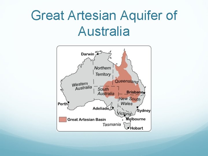 Great Artesian Aquifer of Australia 
