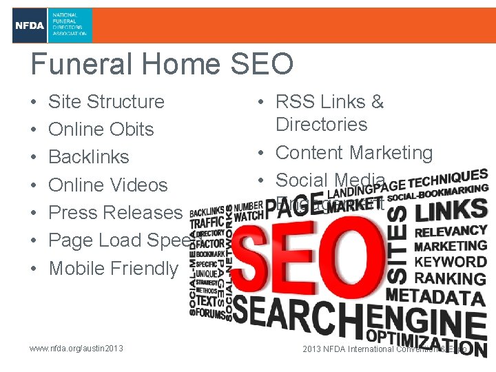 Funeral Home SEO • • Site Structure Online Obits Backlinks Online Videos Press Releases