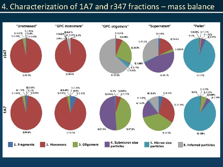 4. Characterization of 1 A 7 and r 347 fractions – mass balance 