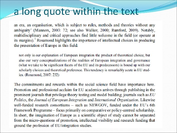 a long quote within the text 