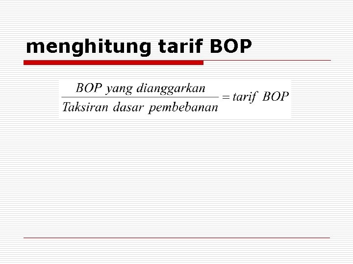 menghitung tarif BOP 