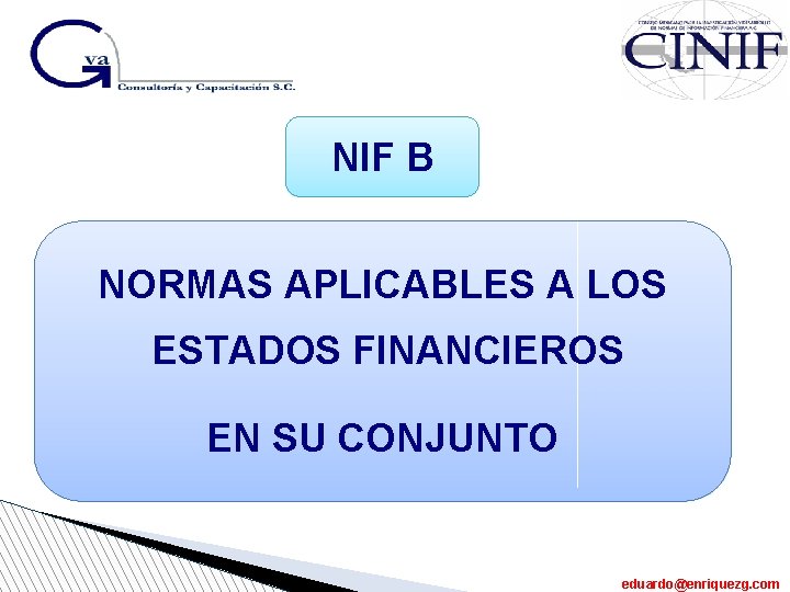 NIF B NORMAS APLICABLES A LOS ESTADOS FINANCIEROS EN SU CONJUNTO eduardo@enriquezg. com 