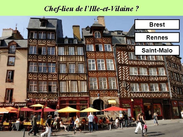 Chef-lieu de l’Ille-et-Vilaine ? Brest Rennes Saint-Malo 