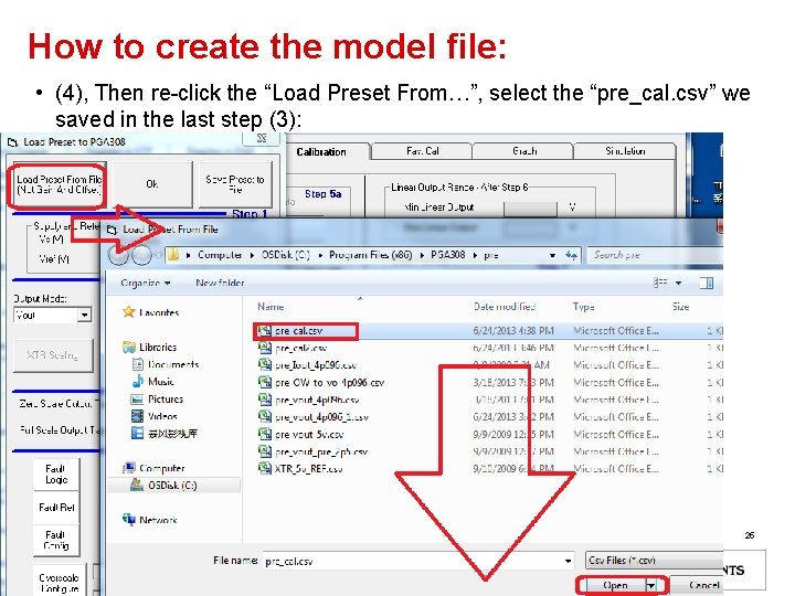 How to create the model file: • (4), Then re-click the “Load Preset From…”,