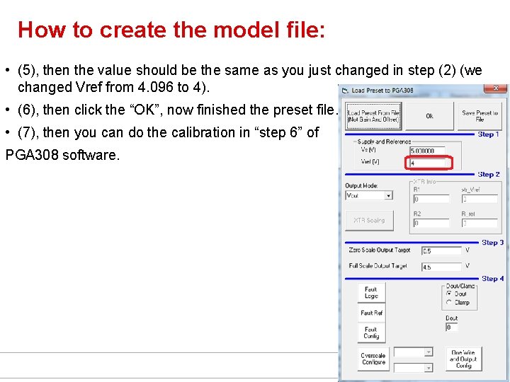 How to create the model file: • (5), then the value should be the