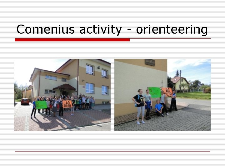 Comenius activity - orienteering 
