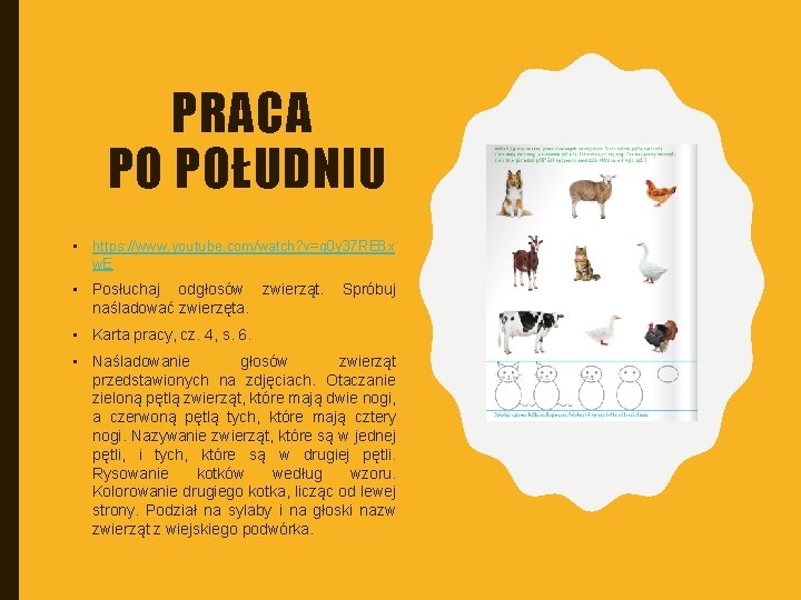 PRACA PO POŁUDNIU • https: //www. youtube. com/watch? v=g 0 y 37 RE 8