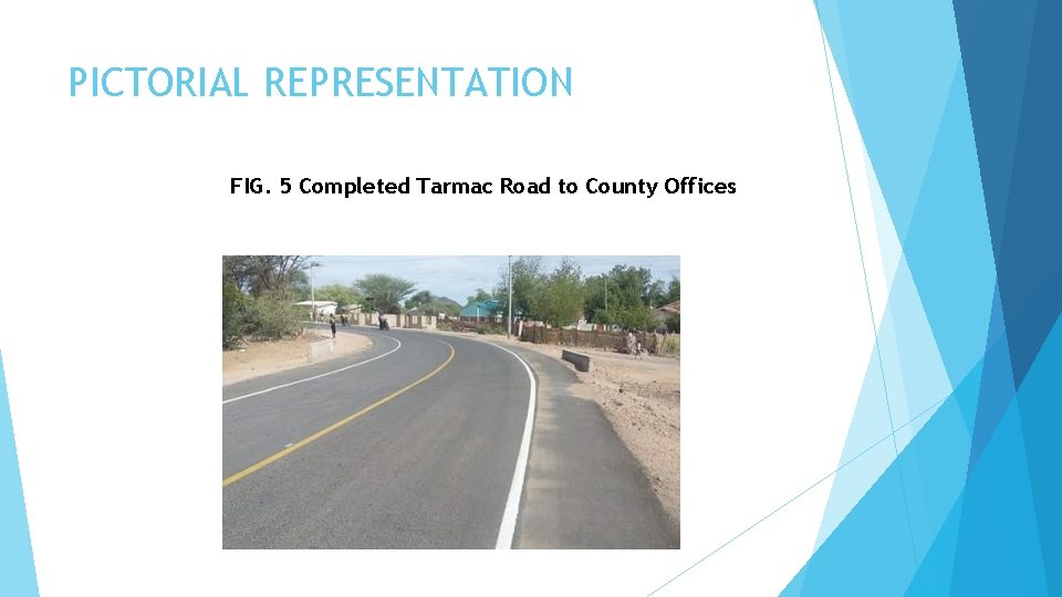 PICTORIAL REPRESENTATION FIG. 5 Completed Tarmac Road to County Offices 