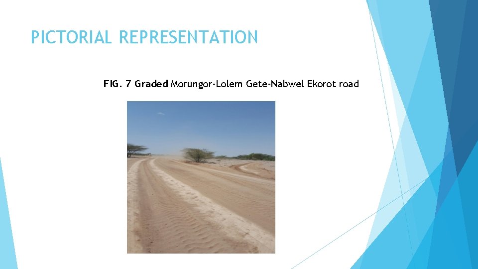 PICTORIAL REPRESENTATION FIG. 7 Graded Morungor-Lolem Gete-Nabwel Ekorot road 