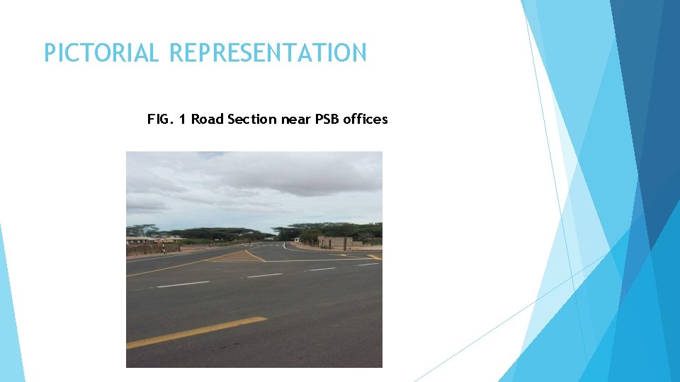 PICTORIAL REPRESENTATION FIG. 1 Road Section near PSB offices 