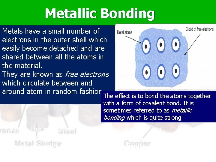 Metallic Bonding Metals have a small number of electrons in the outer shell which