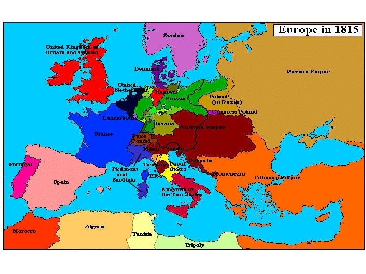 Map of Europe 1800 
