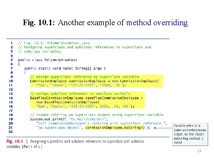 Fig. 10. 1: Another example of method overriding 13 