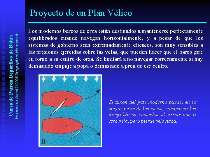 Preparado por Gabriel BARROS Orrego (gabarros@ctcreuna. cl) Curso de Patrón Deportivo de Bahía Proyecto