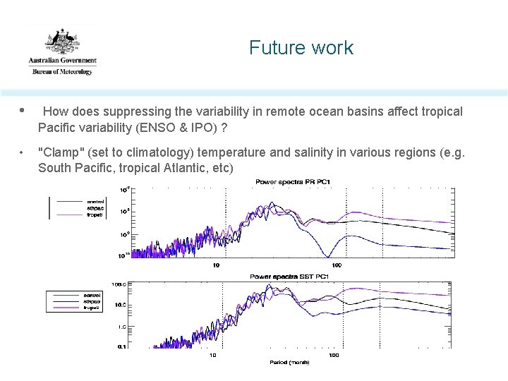 Future work • How does suppressing the variability in remote ocean basins affect tropical