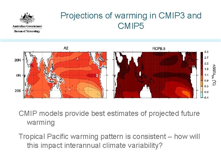 Projections of warming in CMIP 3 and CMIP 5 CMIP models provide best estimates