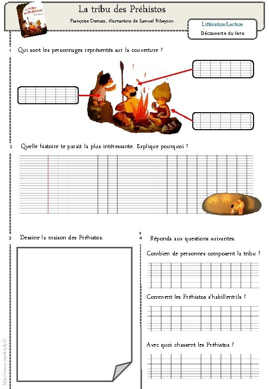 La tribu des Préhistos Françoise Demars, illustrations de Samuel Ribeyron Littérature/Lecture Découverte du livre