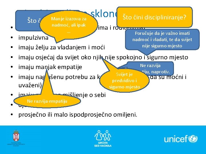 Osobine djece sklone zlostavljanju Što čini discipliniranje? Manje izazova za Što čini kazna? ipak