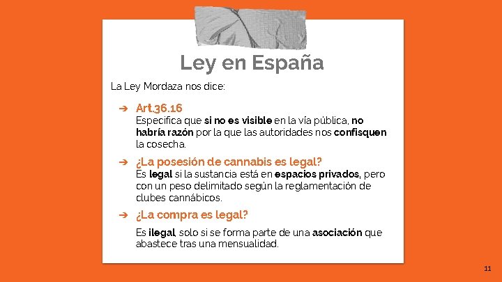 Ley en España La Ley Mordaza nos dice: ➔ Art. 36. 16 Especifica que