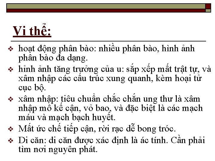 Vi thể: v v v hoạt động phân bào: nhiều phân bào, hình ảnh