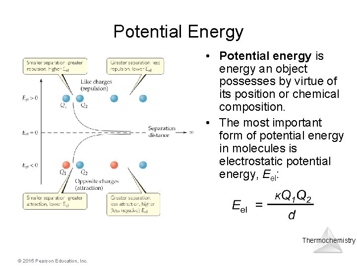 Potential Energy • Potential energy is energy an object possesses by virtue of its