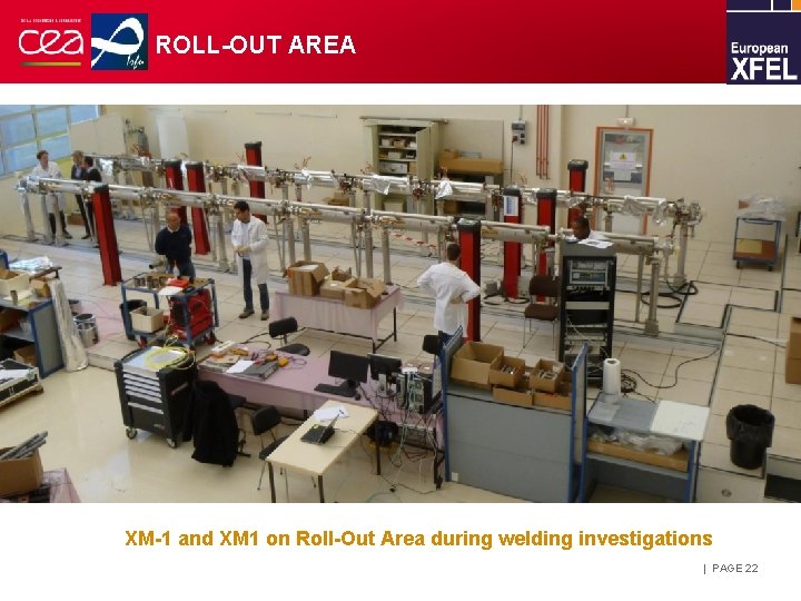 ROLL-OUT AREA XM-1 and XM 1 on Roll-Out Area during welding investigations | PAGE