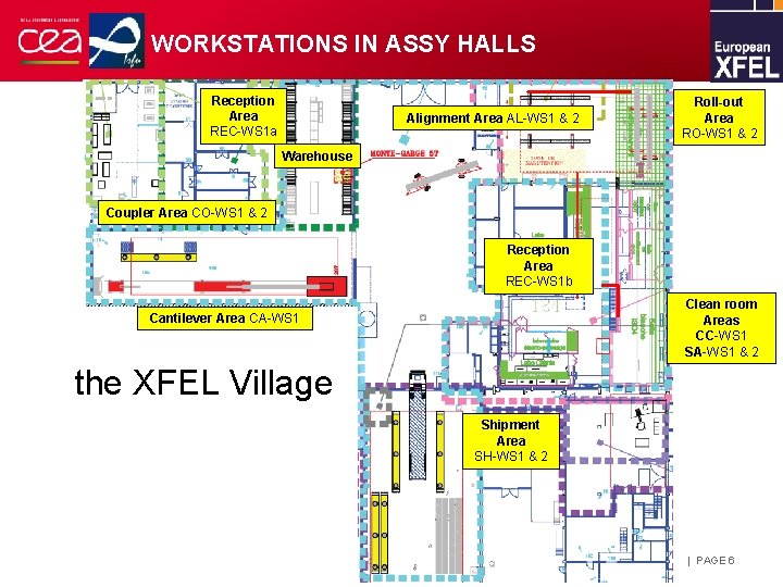 WORKSTATIONS IN ASSY HALLS Reception Area REC-WS 1 a Alignment Area AL-WS 1 &