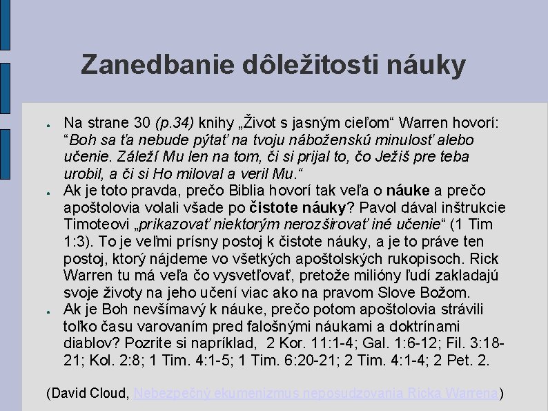 Zanedbanie dôležitosti náuky ● ● ● Na strane 30 (p. 34) knihy „Život s Zanedbanie dôležitosti náuky ● ● ● Na strane 30 (p. 34) knihy „Život s