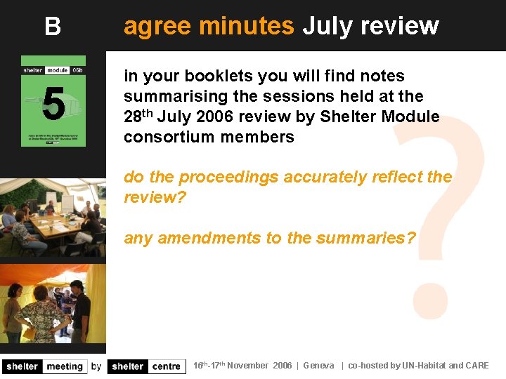B agree minutes July review 5 in your booklets you will find notes summarising