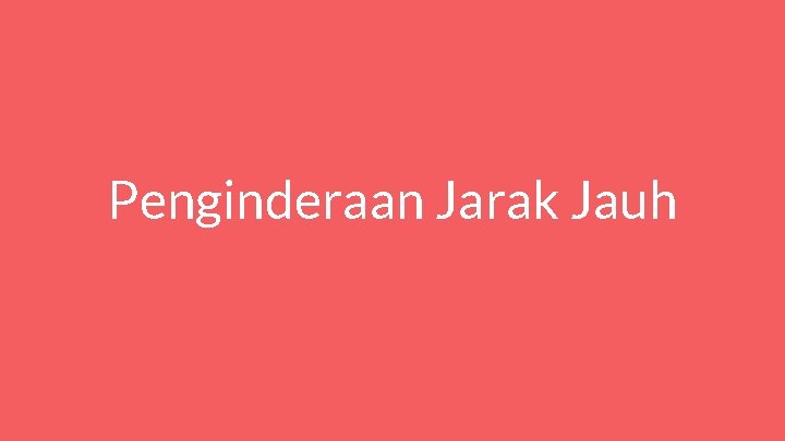 Penginderaan Jarak Jauh 