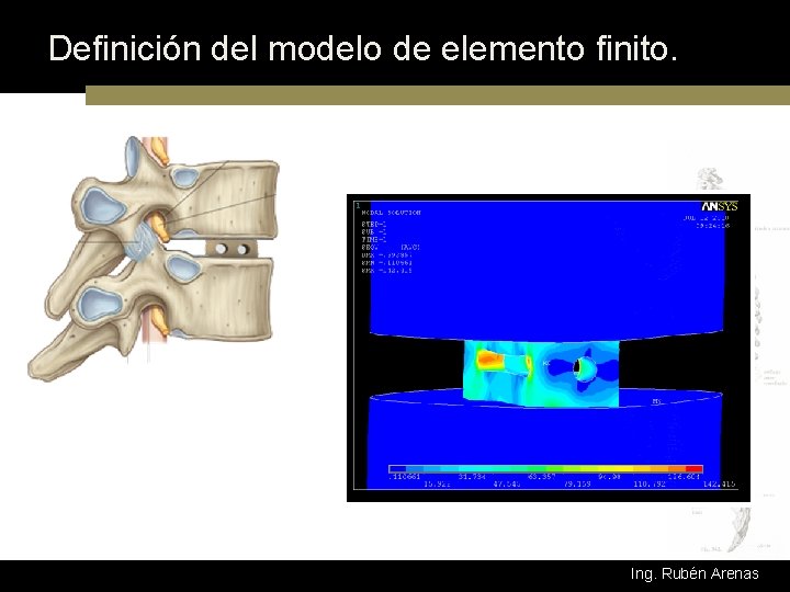 Definición del modelo de elemento finito. Ing. Rubén Arenas 