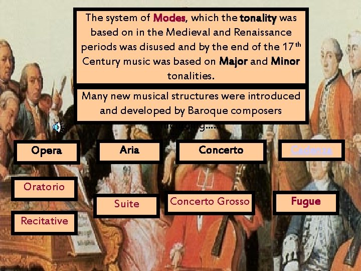 The system of Modes, Modes which the tonality was based on in the Medieval