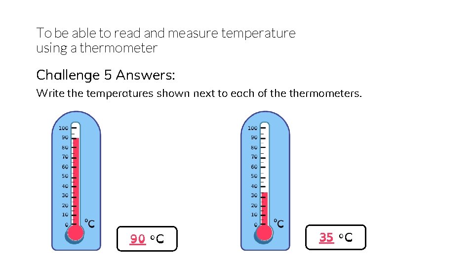 To be able to read and measure temperature