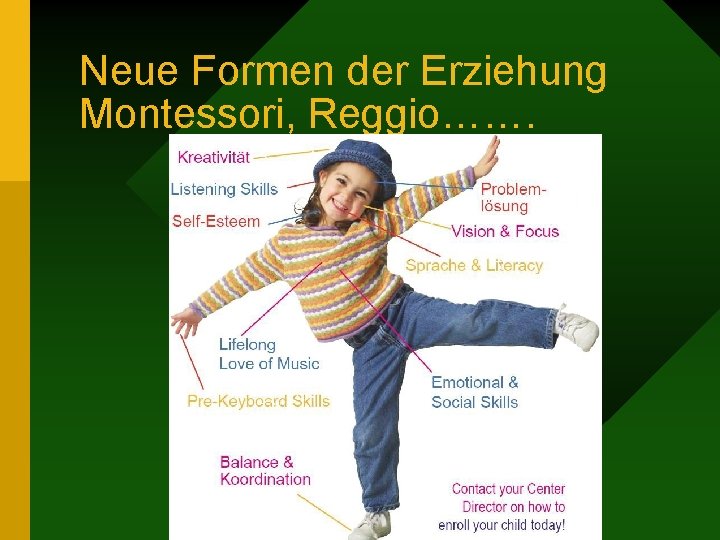 Neue Formen der Erziehung Montessori, Reggio……. 