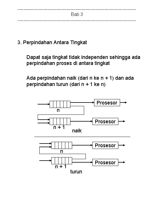 ---------------------------------------Bab 3 --------------------------------------- 3. Perpindahan Antara Tingkat Dapat saja tingkat tidak independen sehingga ada