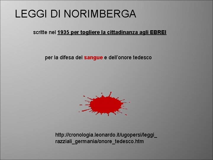 LEGGI DI NORIMBERGA scritte nel 1935 per togliere la cittadinanza agli EBREI per la