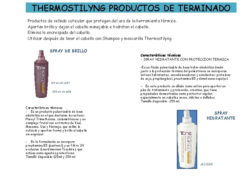 THERMOSTILYNG PRODUCTOS DE TERMINADO Productos de sellado cuticular que protegen del uso de la