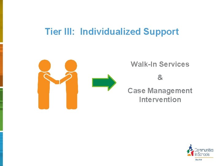 Tier III: Individualized Support Walk-In Services & Case Management Intervention 