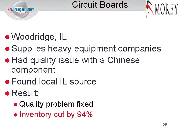  Circuit Boards Woodridge, IL Supplies heavy equipment companies Had quality issue with a