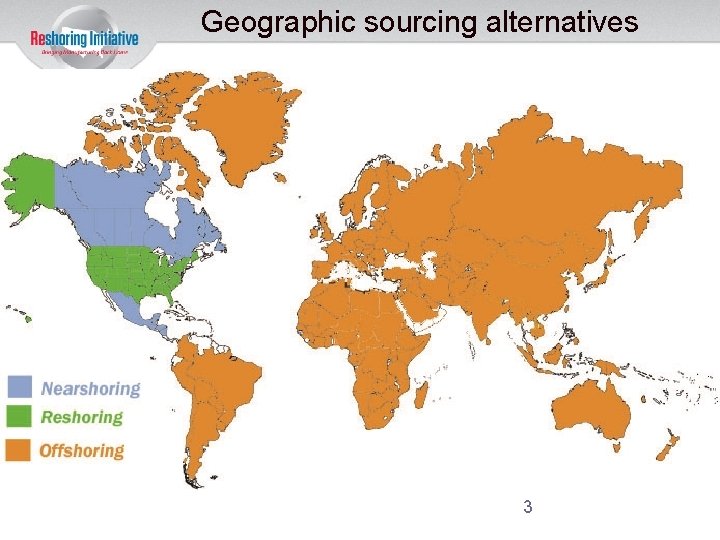 Geographic sourcing alternatives 3 