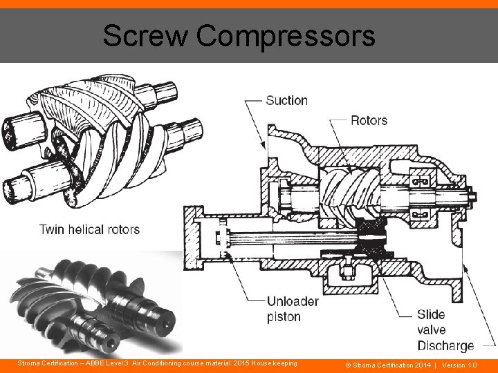 Screw Compressors Stroma Certification – ABBE Level 3 Air Conditioning course material 2015 House