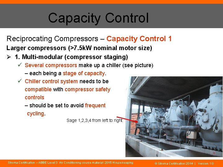 Capacity Control Reciprocating Compressors – Capacity Control 1 Larger compressors (>7. 5 k. W
