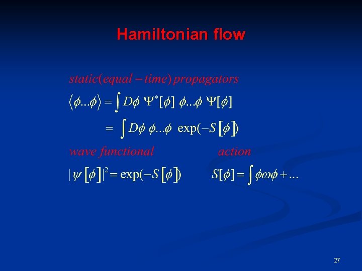 Hamiltonian flow 27 