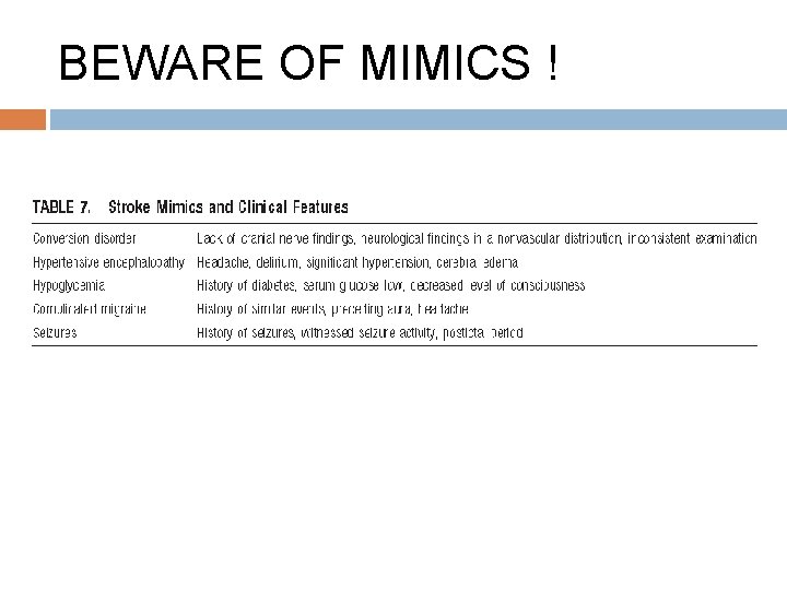 BEWARE OF MIMICS ! 