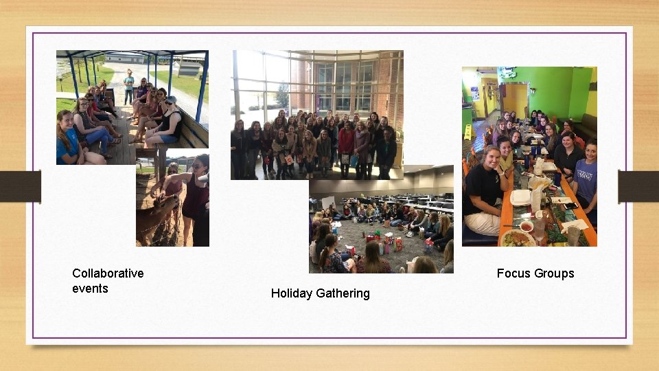 Collaborative events Focus Groups Holiday Gathering 