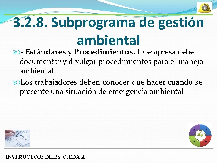 3. 2. 8. Subprograma de gestión ambiental - Estándares y Procedimientos. La empresa debe