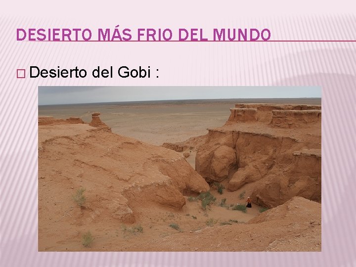DESIERTO MÁS FRIO DEL MUNDO � Desierto del Gobi : 