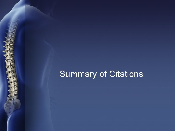 Summary of Citations 